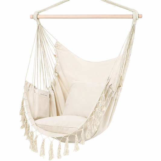 Fauteuil hamac suspendu avec coussins