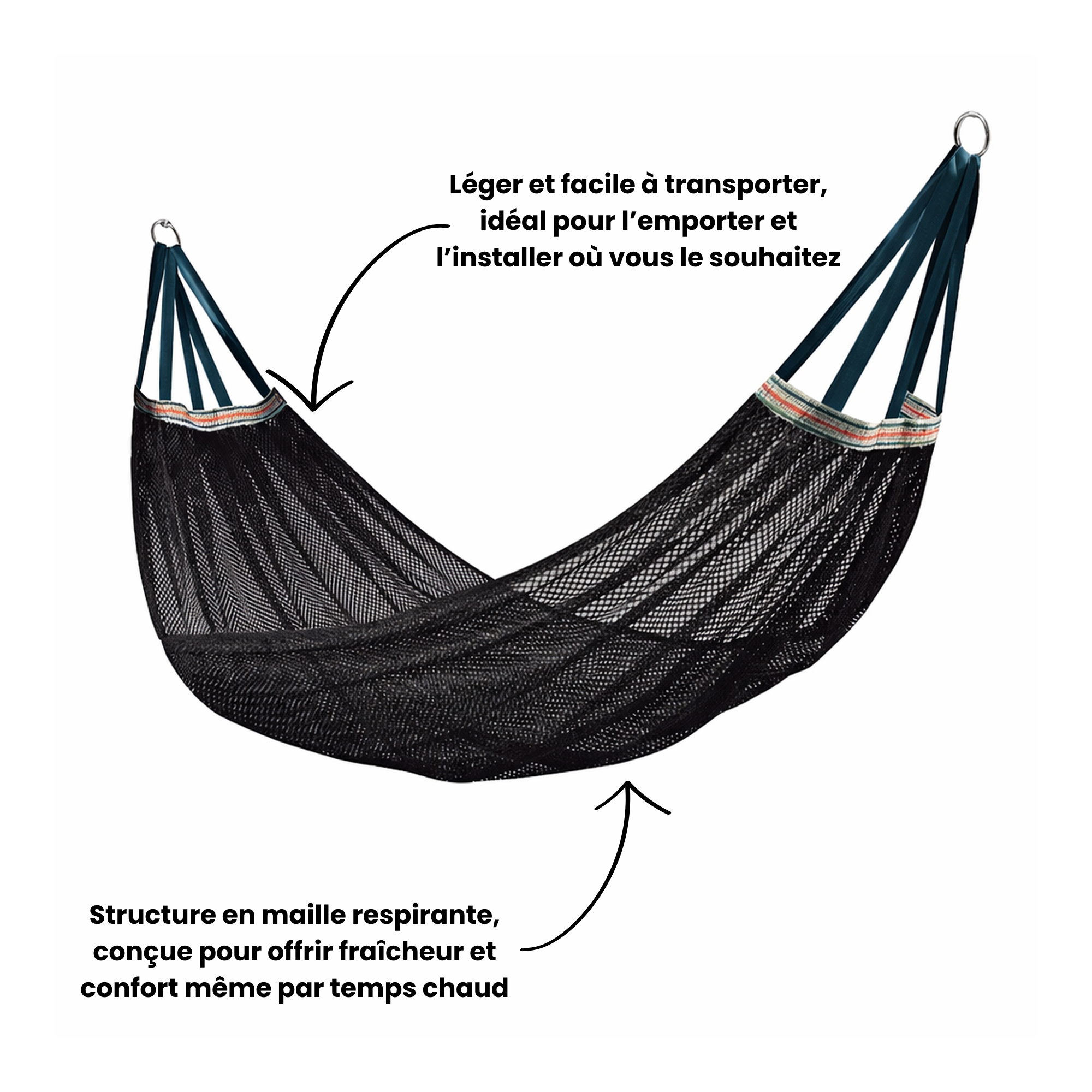 Hamac en maille respirante confortable