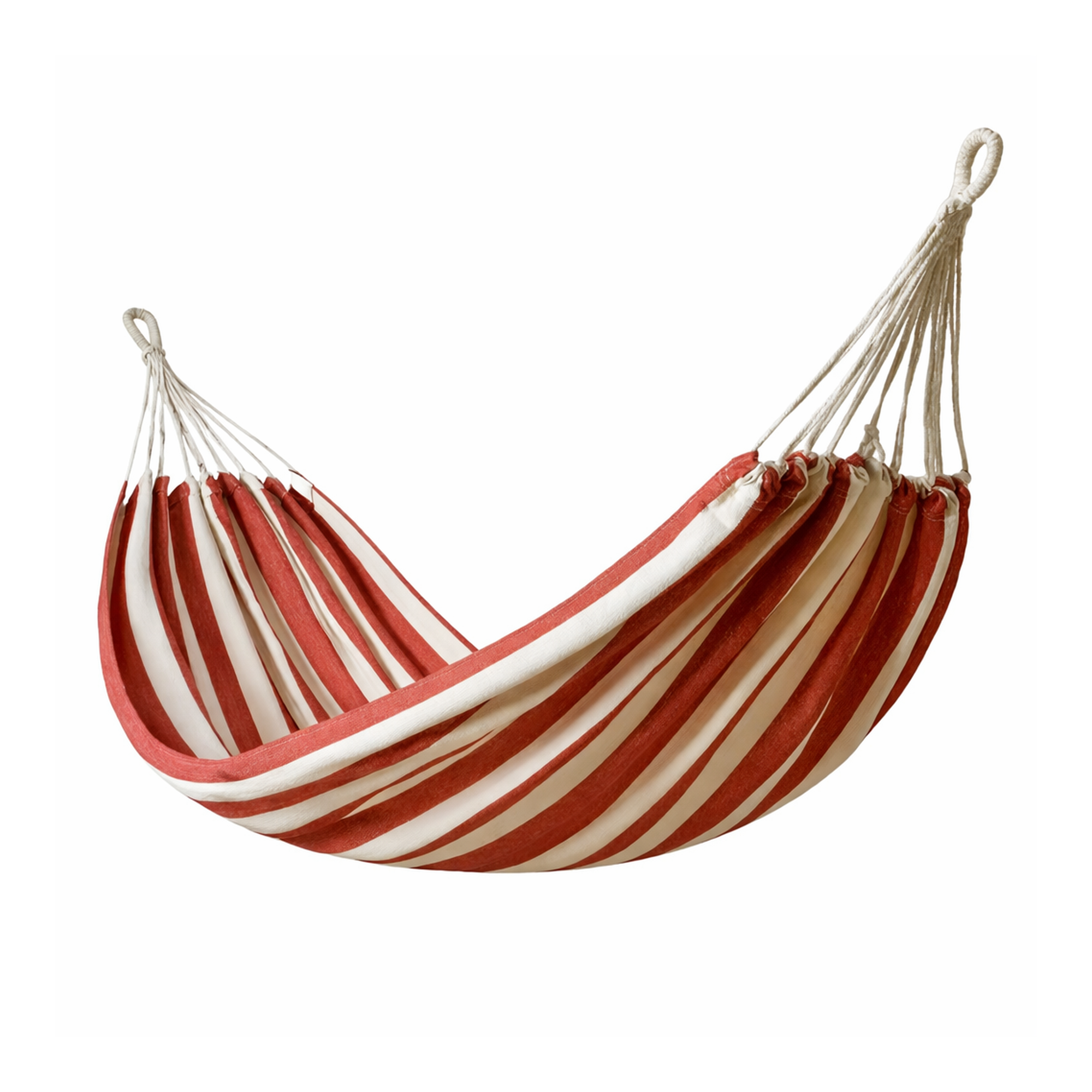 Hamac en toile rayée confortable