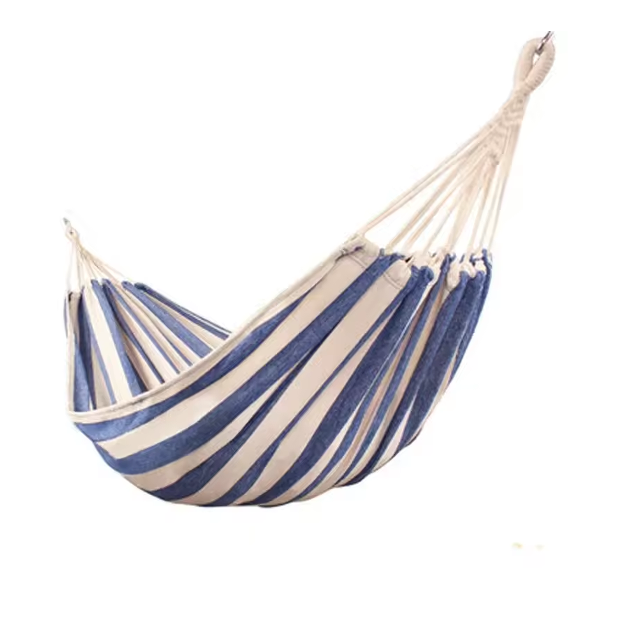 Hamac en toile rayée confortable