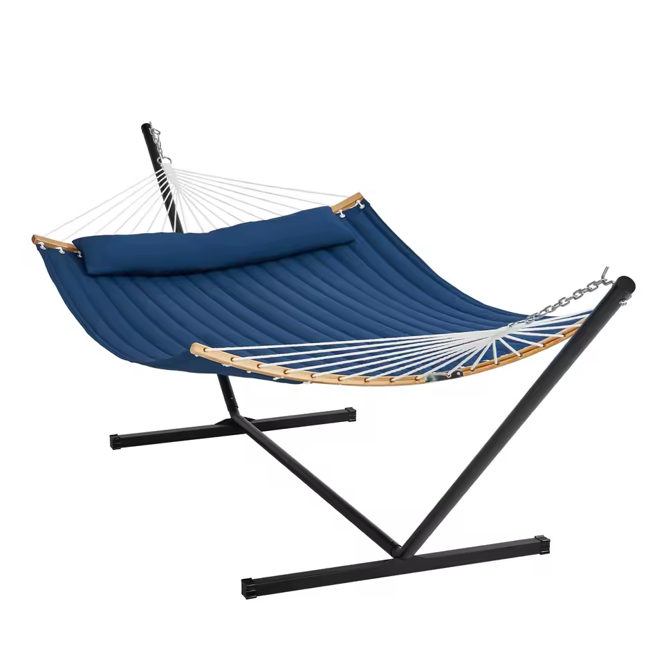 Hamac double avec support et oreiller